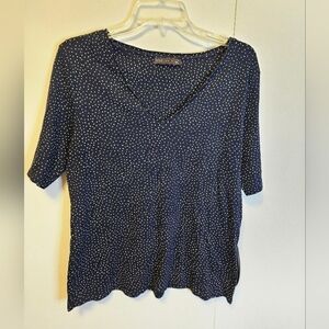 M & S collection Short Sleeve polka dot top Size 12 Large